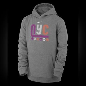 Nike Men's Club Fleece PO Hoody in dark heather grey, Size medium